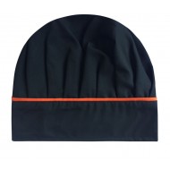 Aşçı Şapkası Mantar Turuncu Biye Siyah